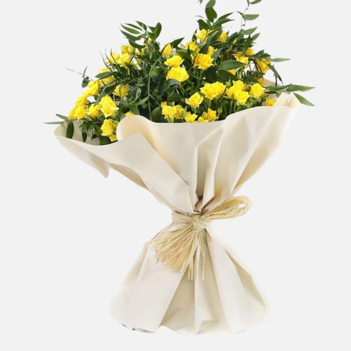 Yellow Baby Roses Bouquet