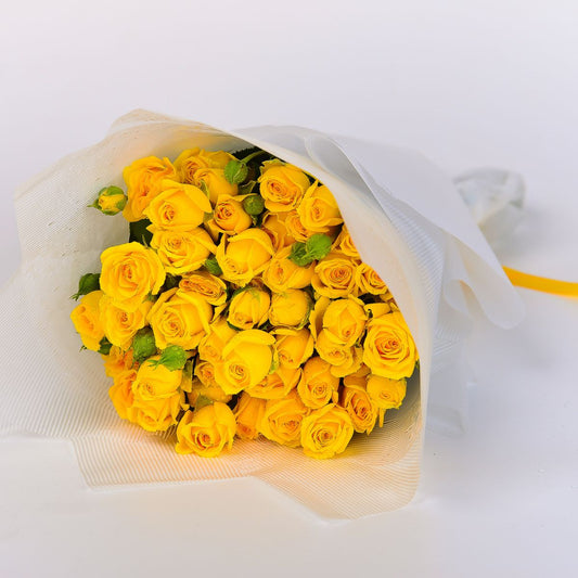 Yellow Baby Roses Bouquet